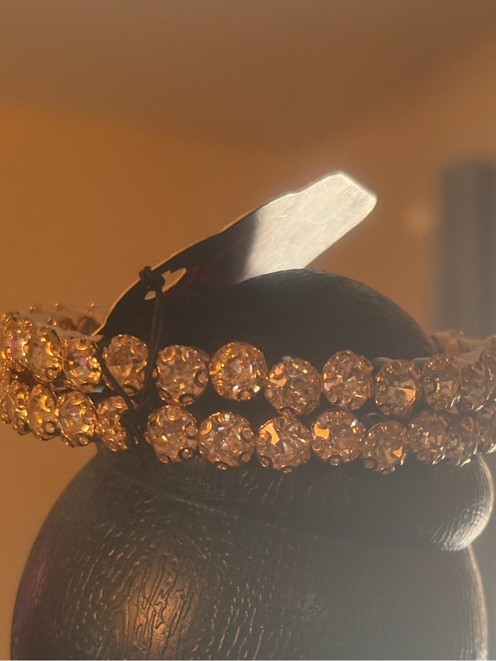 Crystal Rhinestone bracelet - Gold Tone